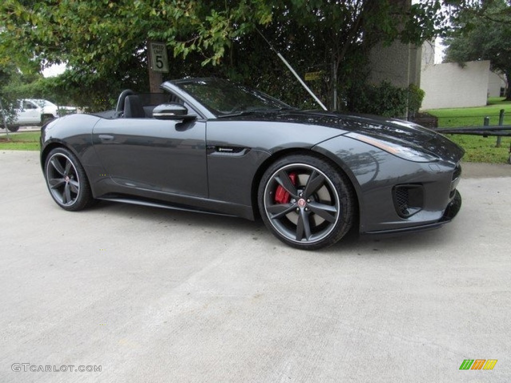 Carpathian Grey Metallic 2019 Jaguar F-Type R-Dynamic Convertible Exterior Photo #129980839