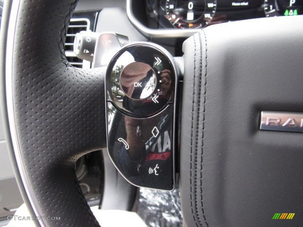 2019 Land Rover Range Rover Sport Autobiography Dynamic Ebony/Ebony Steering Wheel Photo #129982009