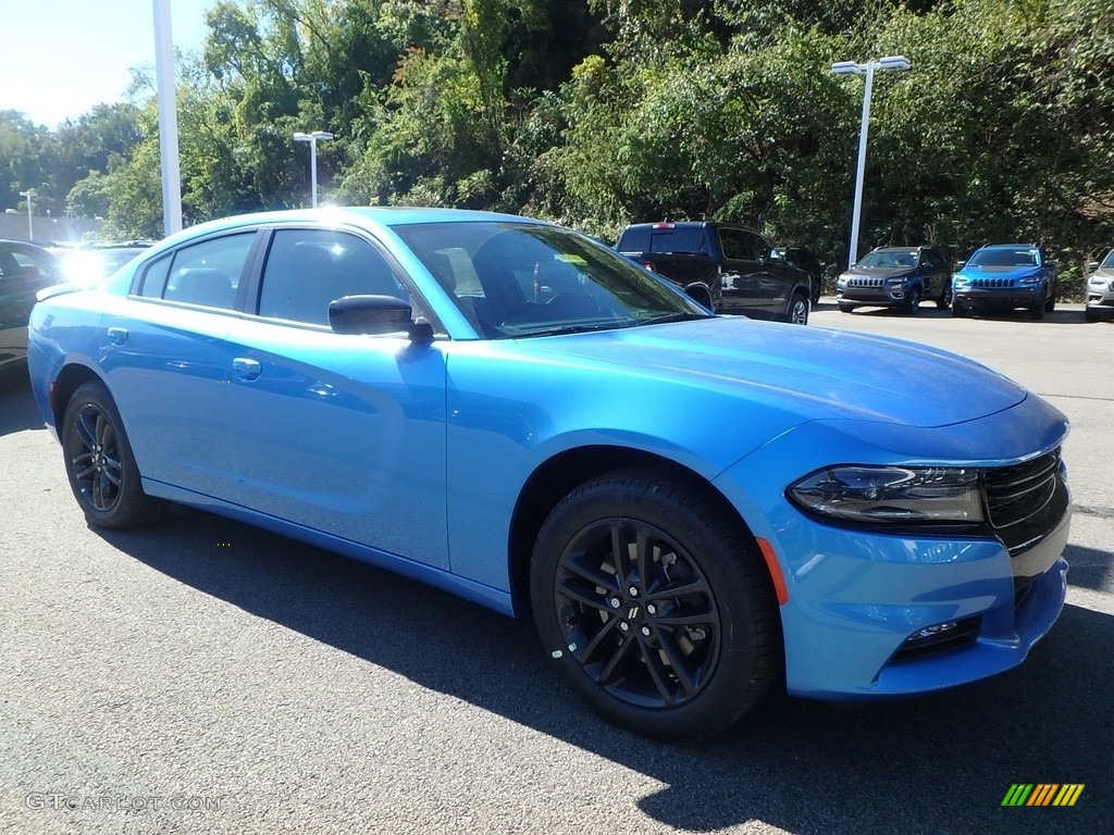 B5 Blue Pearl 2019 Dodge Charger SXT AWD Exterior Photo #129983173