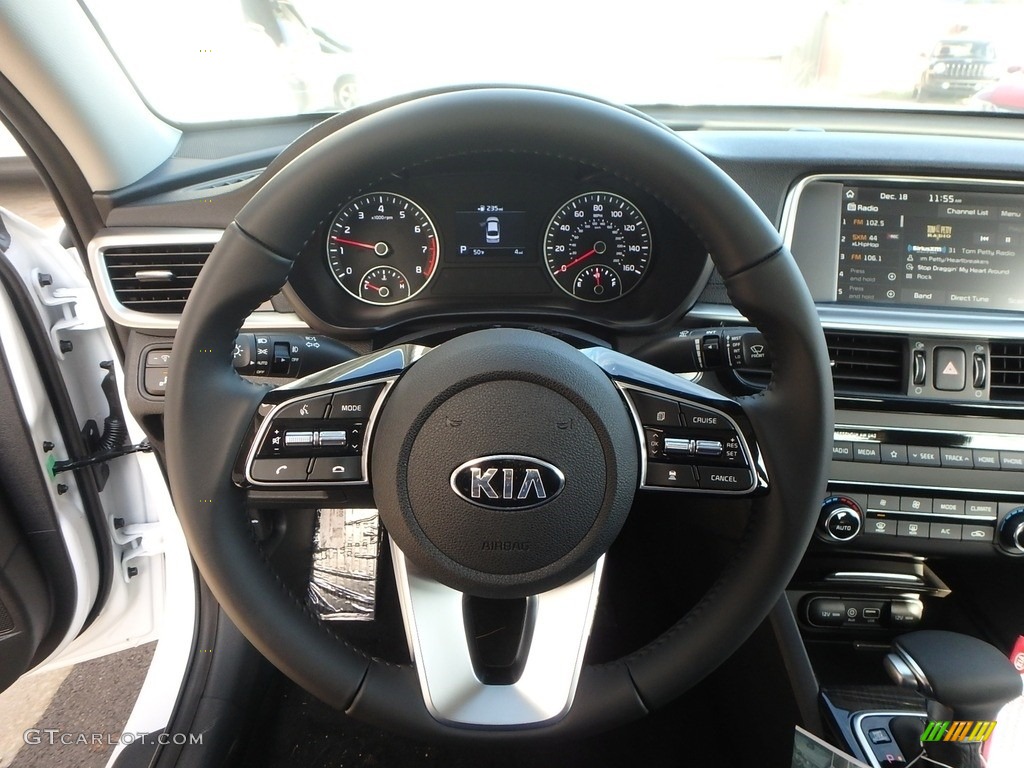 2019 Kia Optima EX Black Steering Wheel Photo #129986326
