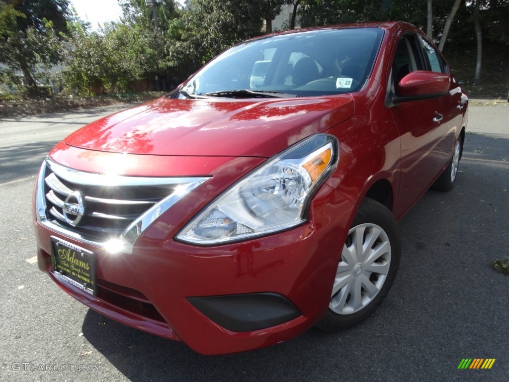 2017 Versa S - Cayenne Red / Charcoal photo #1