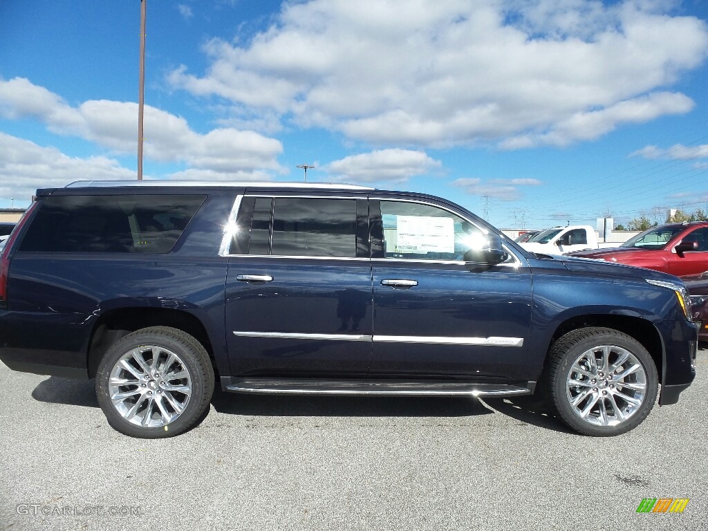 Dark Adriatic Blue Metallic 2019 Cadillac Escalade ESV Luxury 4WD Exterior Photo #129991608