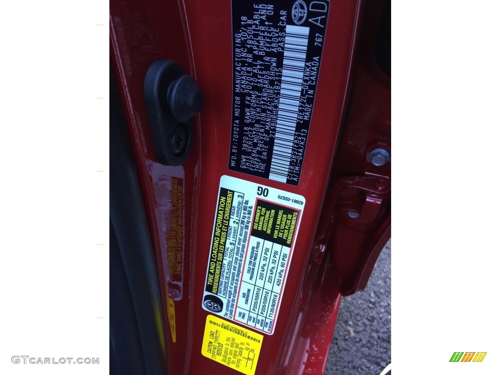 2019 Corolla Color Code 3R3 for Barcelona Red Metallic Photo #129992980