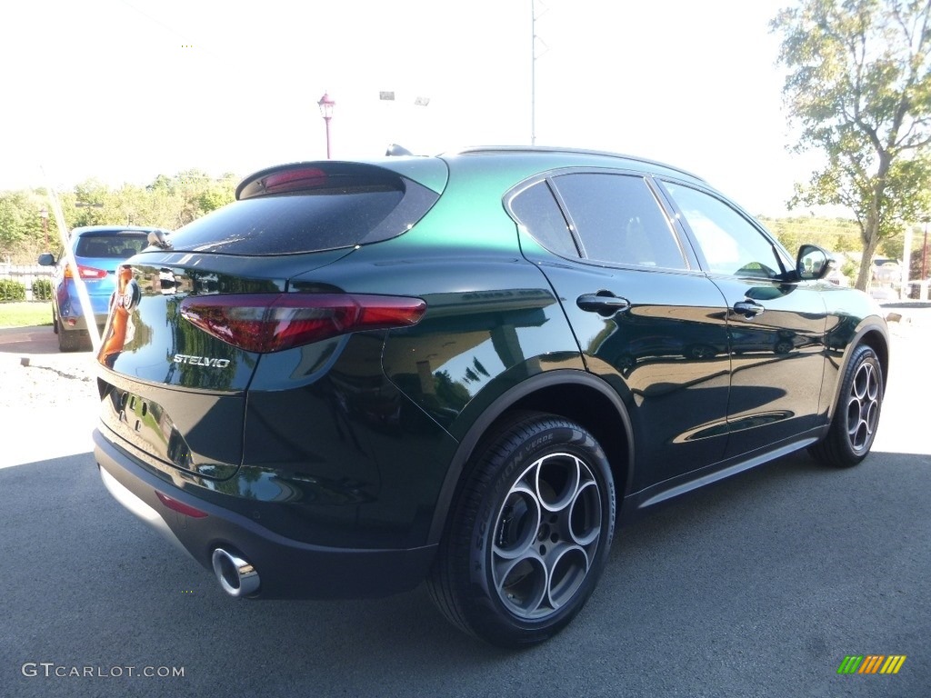 2019 Stelvio Ti Sport AWD - Verde Visconti (Green) Metallic / Chocolate photo #9