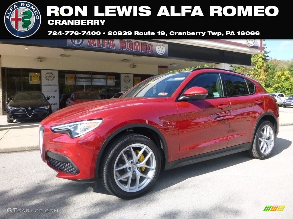 2019 Stelvio Ti Sport AWD - Rosso Red Competizione Tri-Coat / Black photo #1