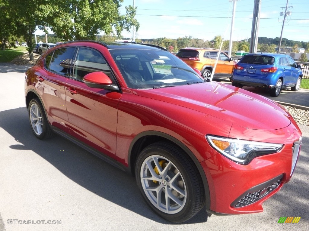 2019 Stelvio Ti Sport AWD - Rosso Red Competizione Tri-Coat / Black photo #11