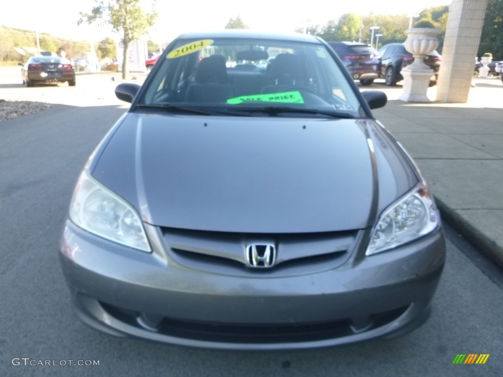 2004 Civic LX Sedan - Shoreline Mist Metallic / Gray photo #4