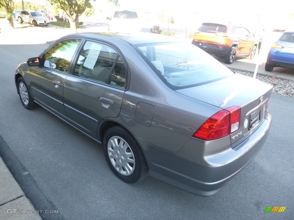 2004 Civic LX Sedan - Shoreline Mist Metallic / Gray photo #7