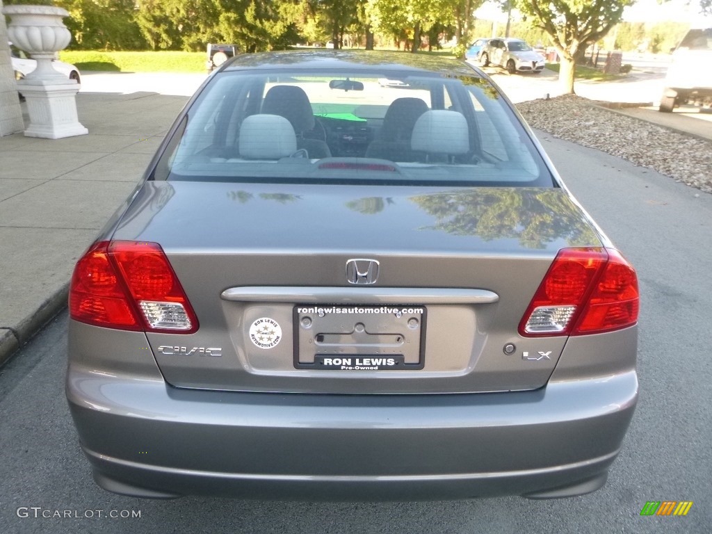 2004 Civic LX Sedan - Shoreline Mist Metallic / Gray photo #8