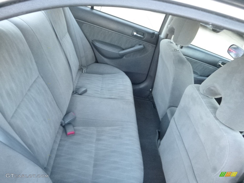 2004 Civic LX Sedan - Shoreline Mist Metallic / Gray photo #10