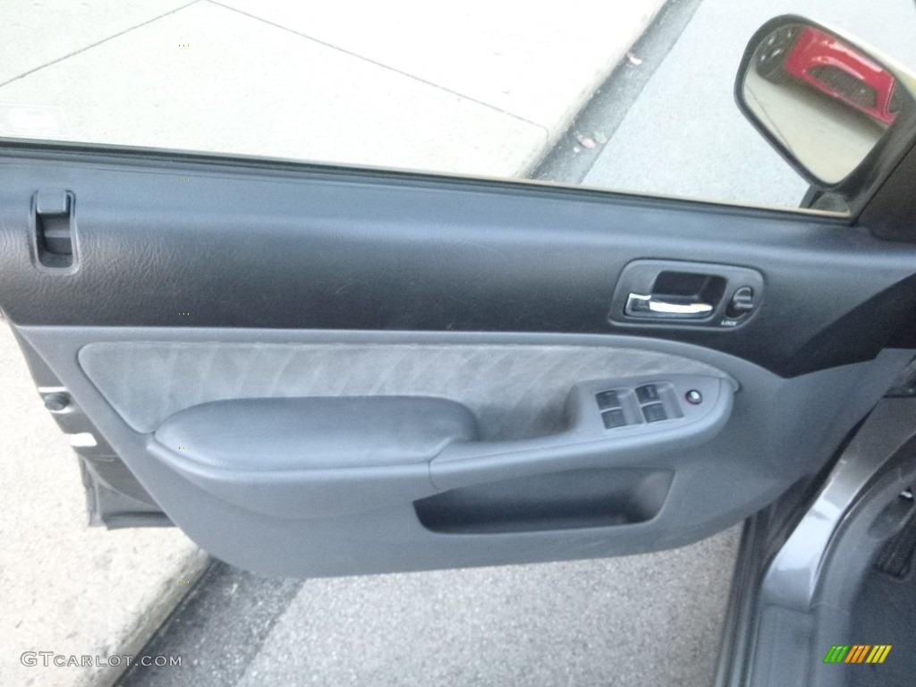 2004 Civic LX Sedan - Shoreline Mist Metallic / Gray photo #13