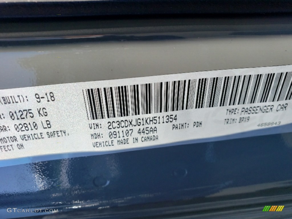 2019 Charger Color Code PDN for Destroyer Gray Photo #129995044