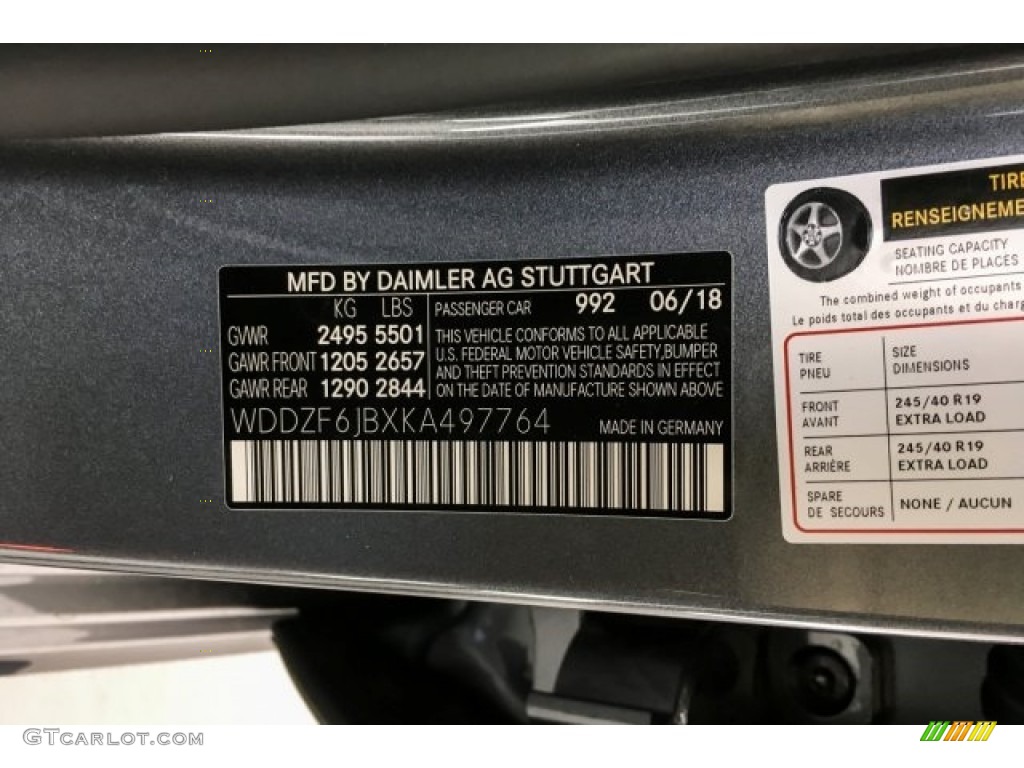 2019 E 450 4Matic Sedan - Selenite Grey Metallic / Black photo #11
