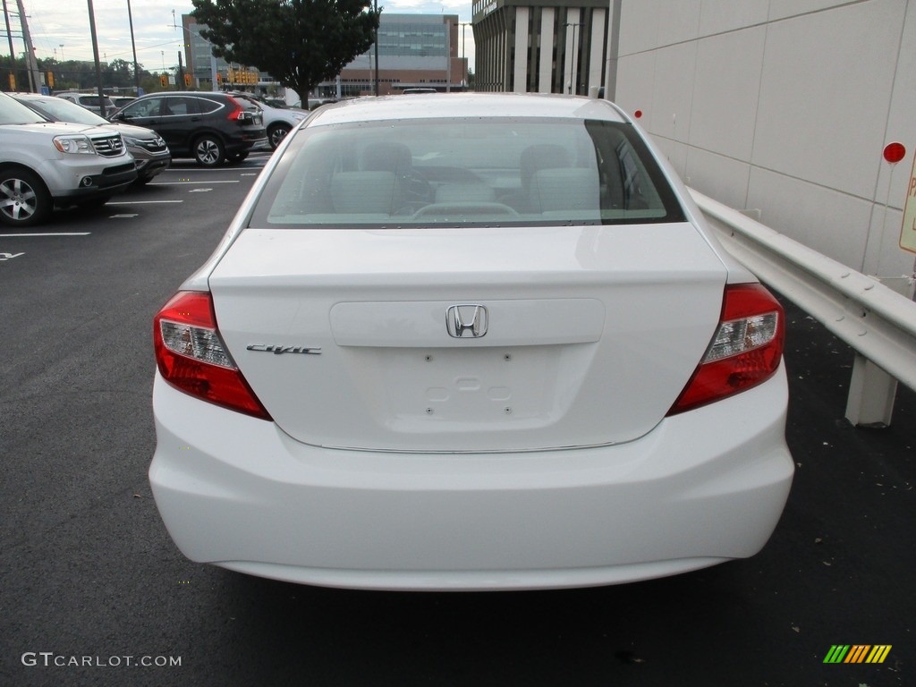 2012 Civic EX Sedan - Taffeta White / Gray photo #4