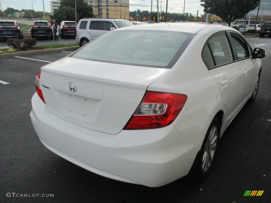 2012 Civic EX Sedan - Taffeta White / Gray photo #5