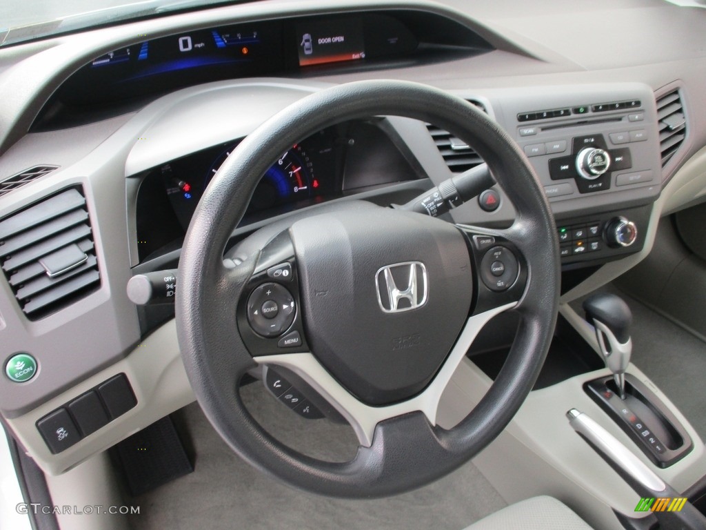 2012 Civic EX Sedan - Taffeta White / Gray photo #14
