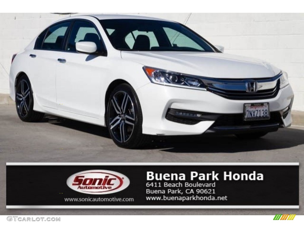 2016 Accord Sport Sedan - White Orchid Pearl / Black photo #1