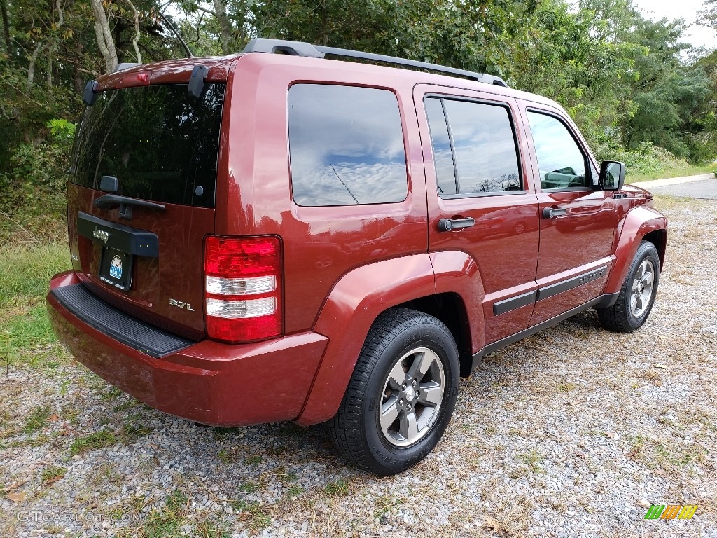 2008 Liberty Sport 4x4 - Inferno Red Crystal Pearl / Pastel Pebble Beige photo #7