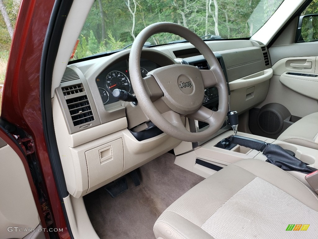 2008 Liberty Sport 4x4 - Inferno Red Crystal Pearl / Pastel Pebble Beige photo #18