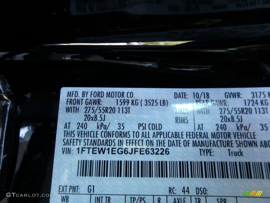 2018 F150 XLT SuperCrew 4x4 - Shadow Black / Earth Gray photo #15