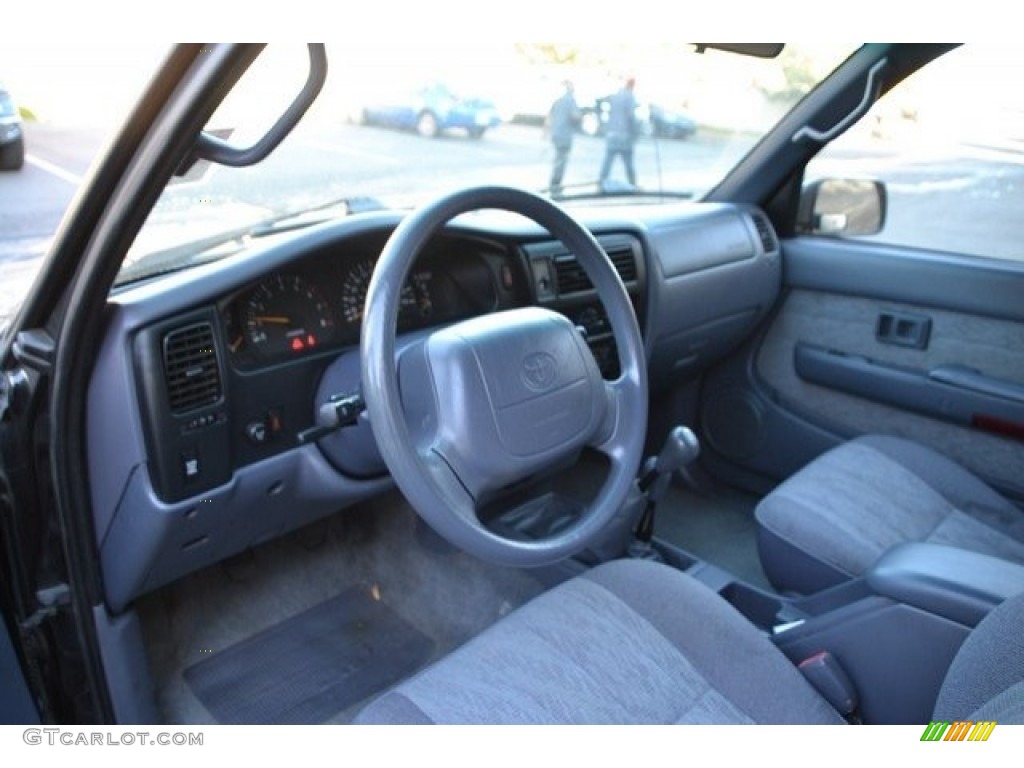 1999 Tacoma V6 Extended Cab 4x4 - Black Metallic / Gray photo #10