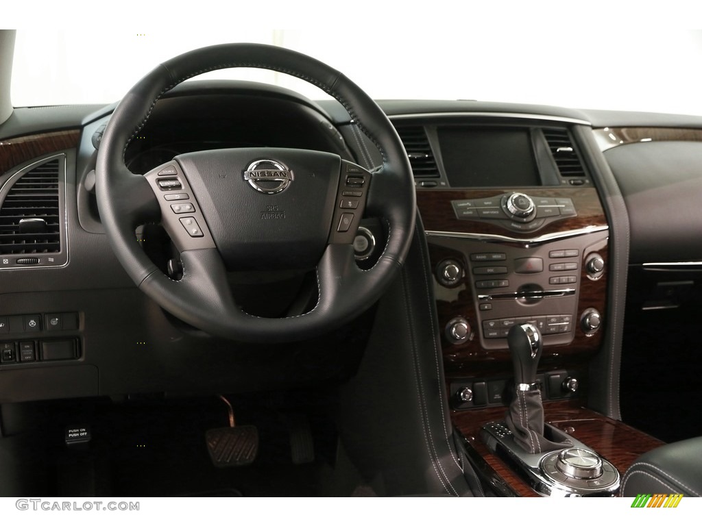 2018 Nissan Armada Platinum 4x4 Charcoal Dashboard Photo #130005429