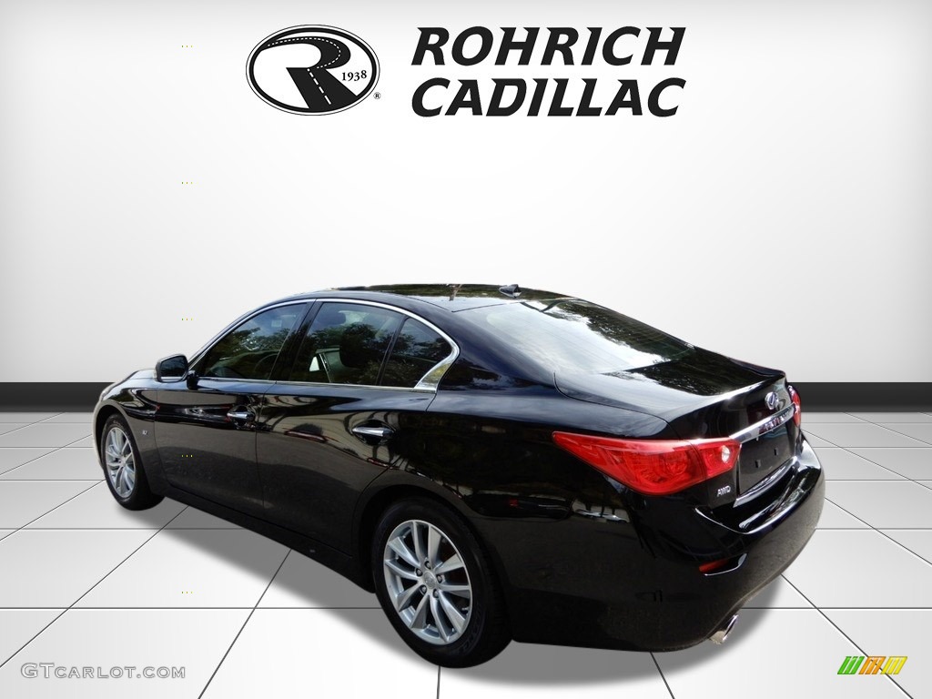 2014 Q 50 3.7 AWD Premium - Black Obsidian / Graphite photo #3