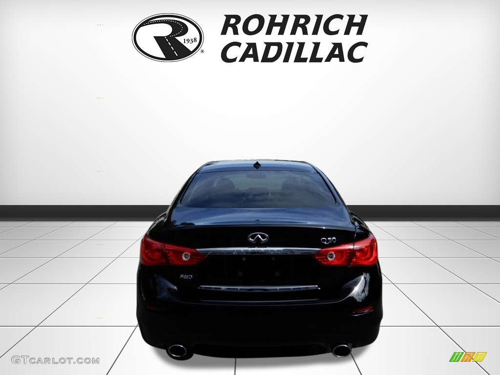 2014 Q 50 3.7 AWD Premium - Black Obsidian / Graphite photo #4