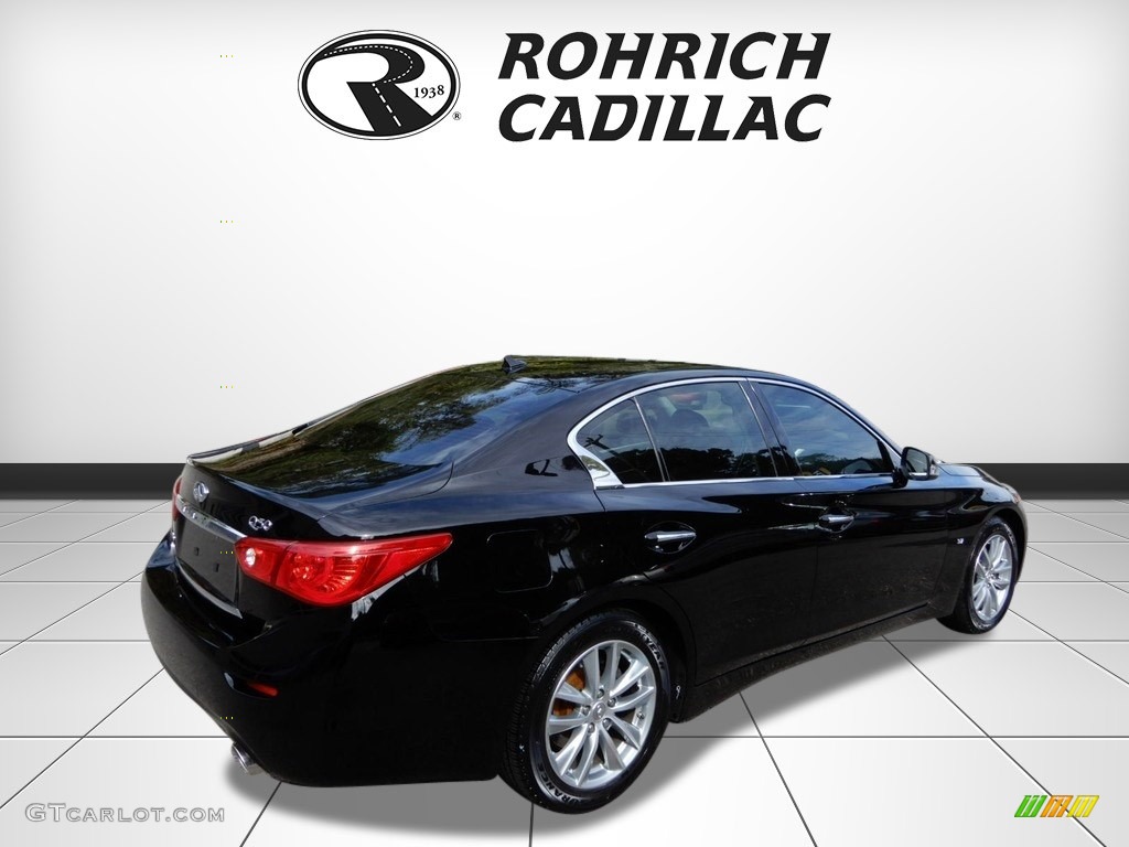 2014 Q 50 3.7 AWD Premium - Black Obsidian / Graphite photo #5
