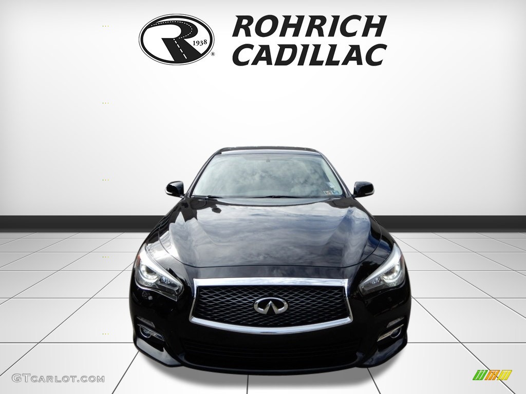 2014 Q 50 3.7 AWD Premium - Black Obsidian / Graphite photo #8