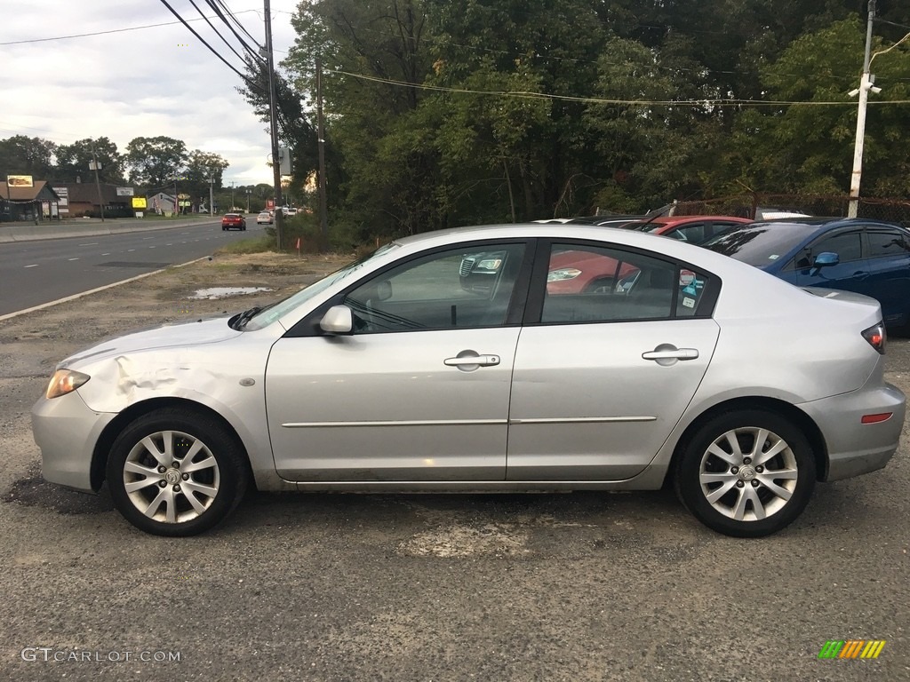 2008 MAZDA3 i Sport Sedan - Sunlight Silver Metallic / Black photo #2