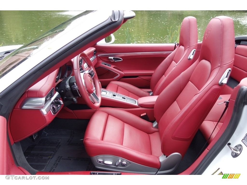 Bordeaux Red Interior 2017 Porsche 911 Carrera 4S Cabriolet Photo #130012566