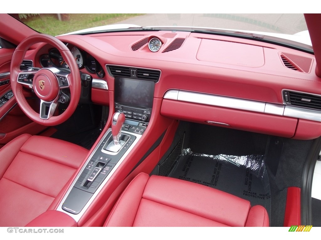 2017 Porsche 911 Carrera 4S Cabriolet Bordeaux Red Dashboard Photo #130012588