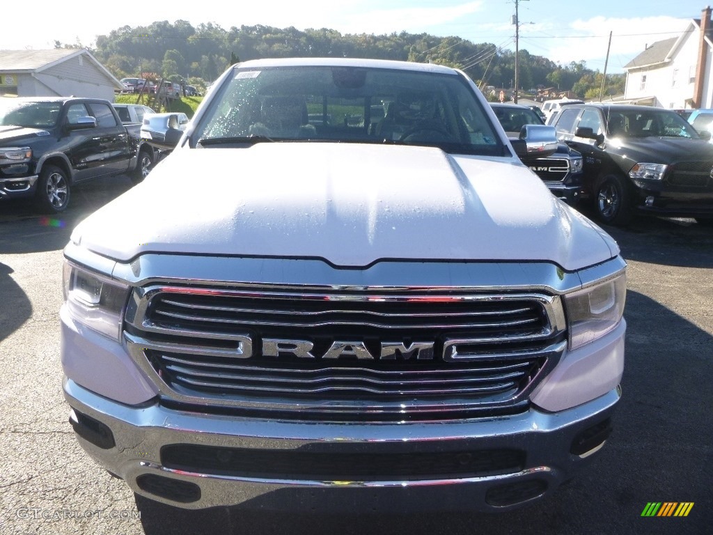 2019 1500 Laramie Crew Cab 4x4 - Ivory Tri–Coat / Mountain Brown/Light Frost Beige photo #8