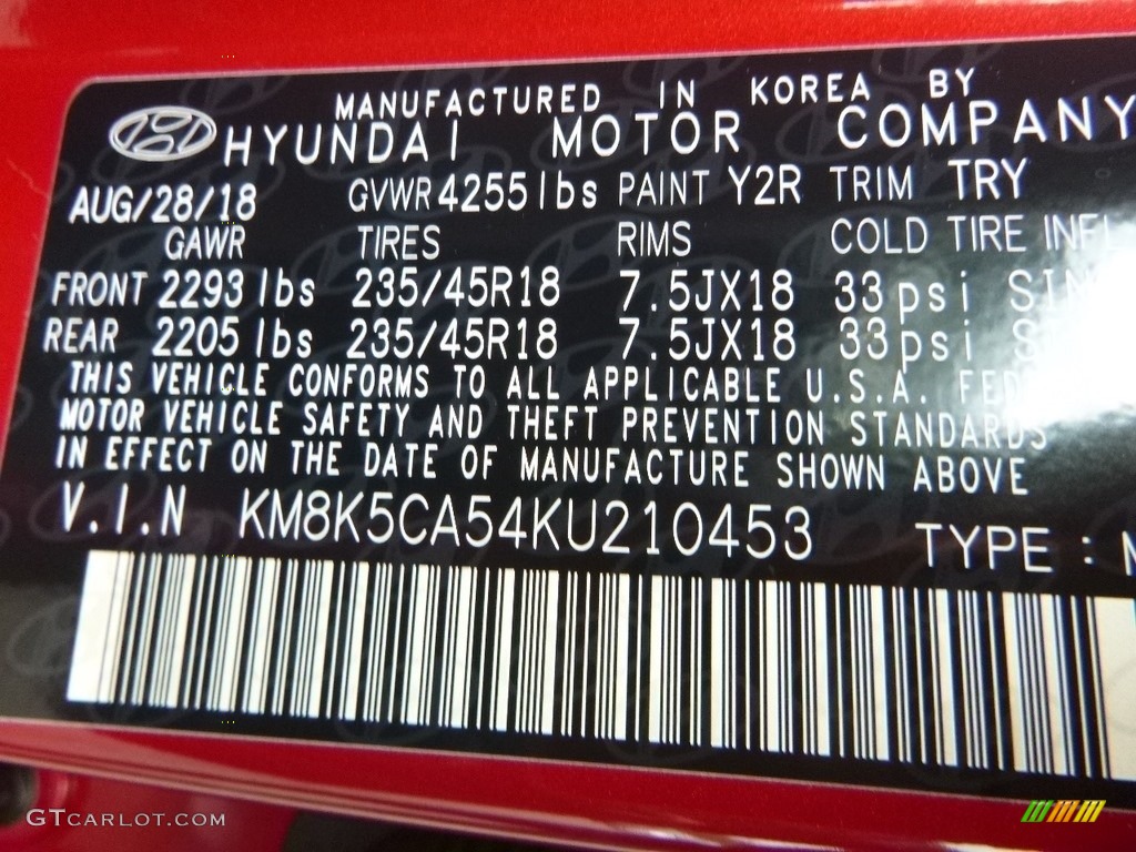 2019 Kona Color Code Y2R for Pulse Red Photo #130017649