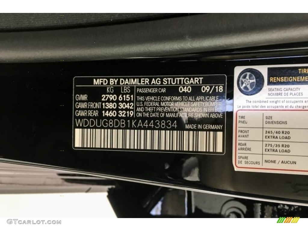 040 2019 Mercedes-Benz S 560 Sedan Parts