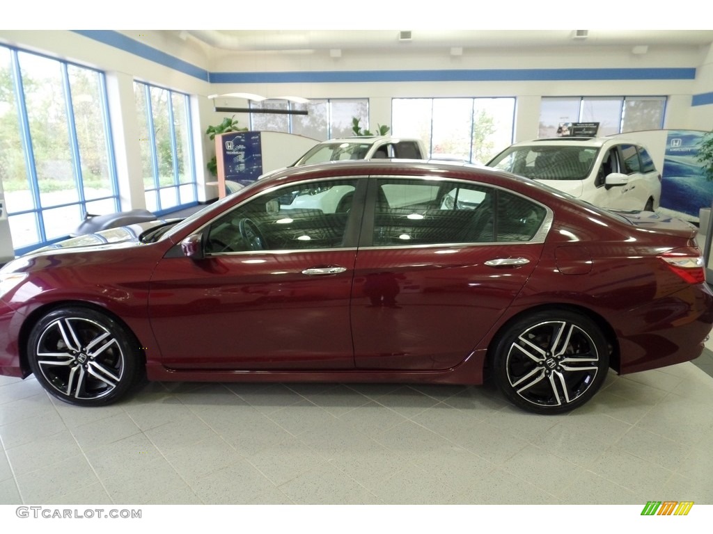 2016 Accord Sport Sedan - Basque Red Pearl II / Black photo #2