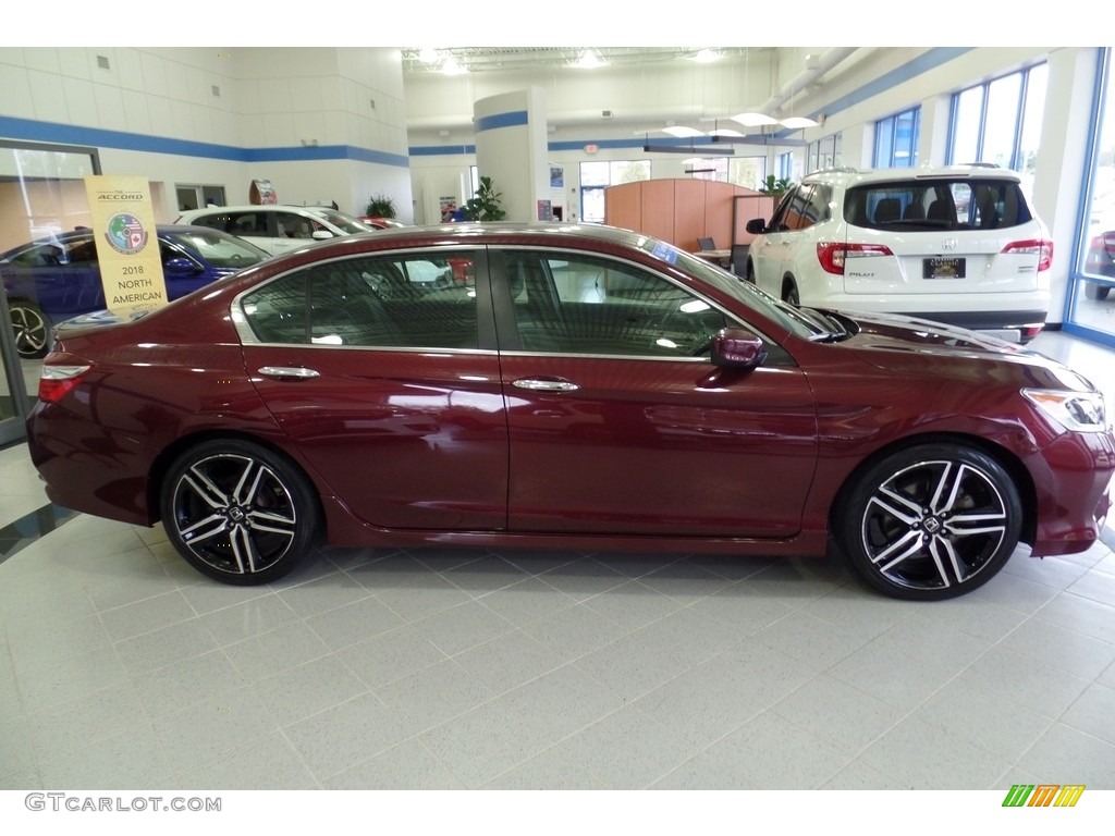 2016 Accord Sport Sedan - Basque Red Pearl II / Black photo #5