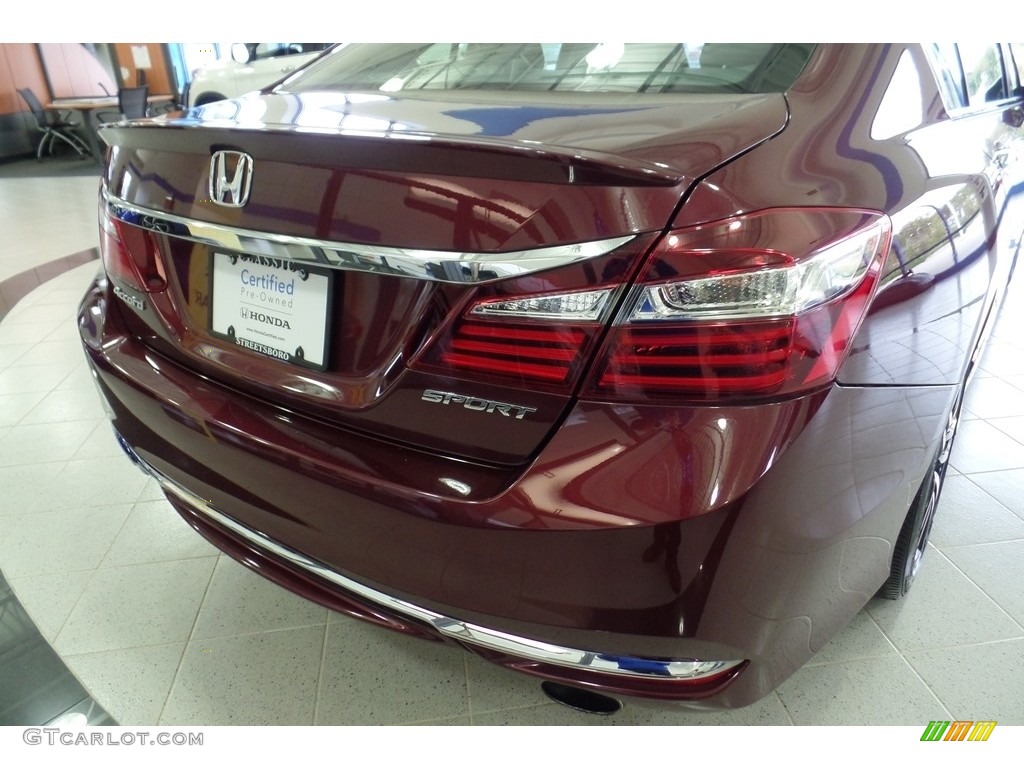 2016 Accord Sport Sedan - Basque Red Pearl II / Black photo #10