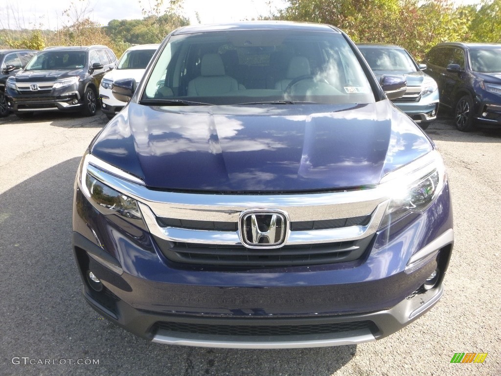 2019 Pilot EX-L AWD - Obsidian Blue Pearl / Gray photo #6