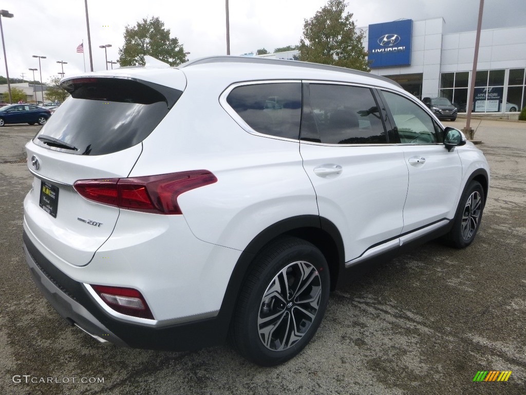 2019 Santa Fe Limited AWD - Quartz White / Espresso/Gray photo #2