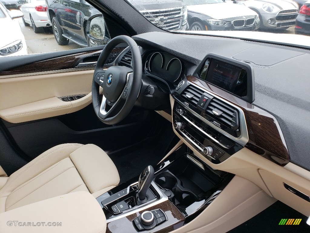 2019 BMW X3 xDrive30i Canberra Beige/Black Dashboard Photo #130022416