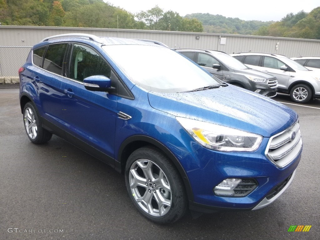 Lightning Blue 2019 Ford Escape Titanium 4WD Exterior Photo #130022422