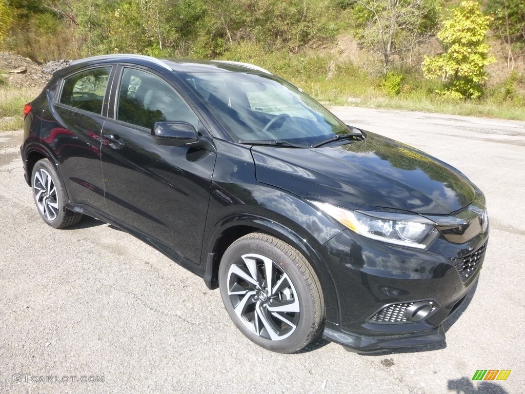 Crystal Black Pearl 2019 Honda HR-V Sport AWD Exterior Photo #130022554