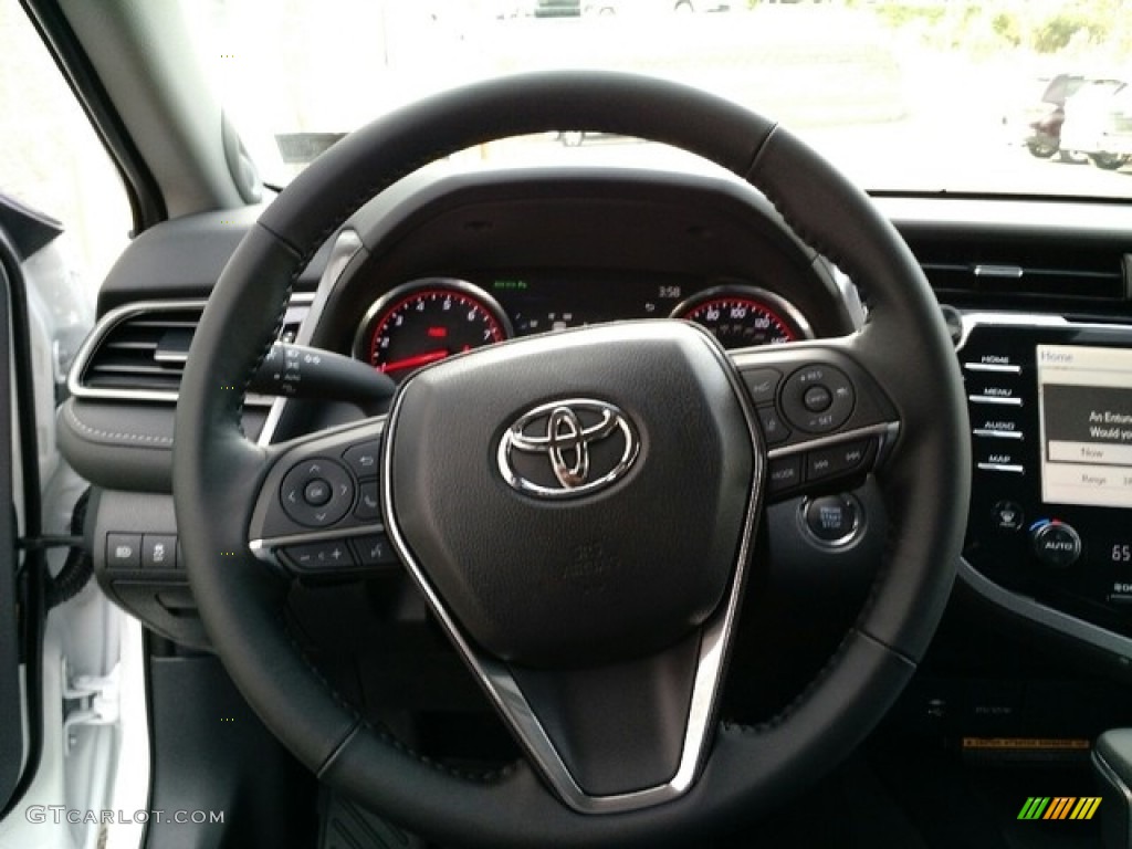 2019 Toyota Camry XSE Black Steering Wheel Photo #130026862