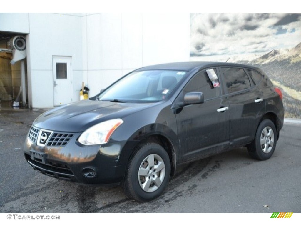 2010 Rogue S AWD - Wicked Black / Black photo #2