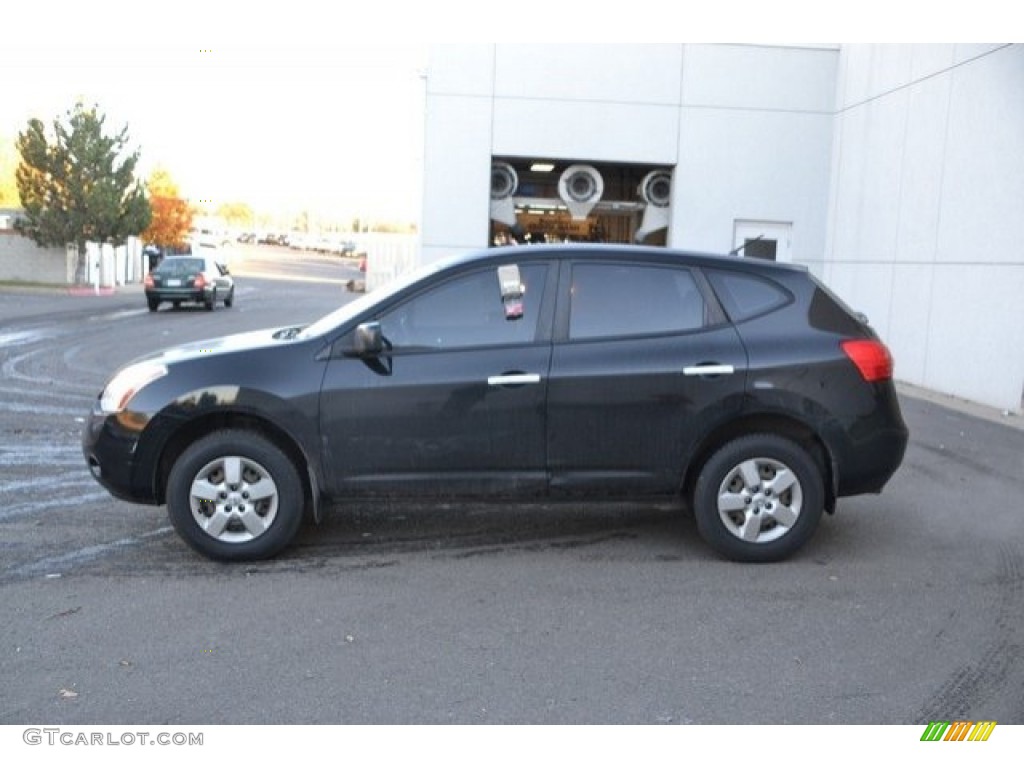 2010 Rogue S AWD - Wicked Black / Black photo #3