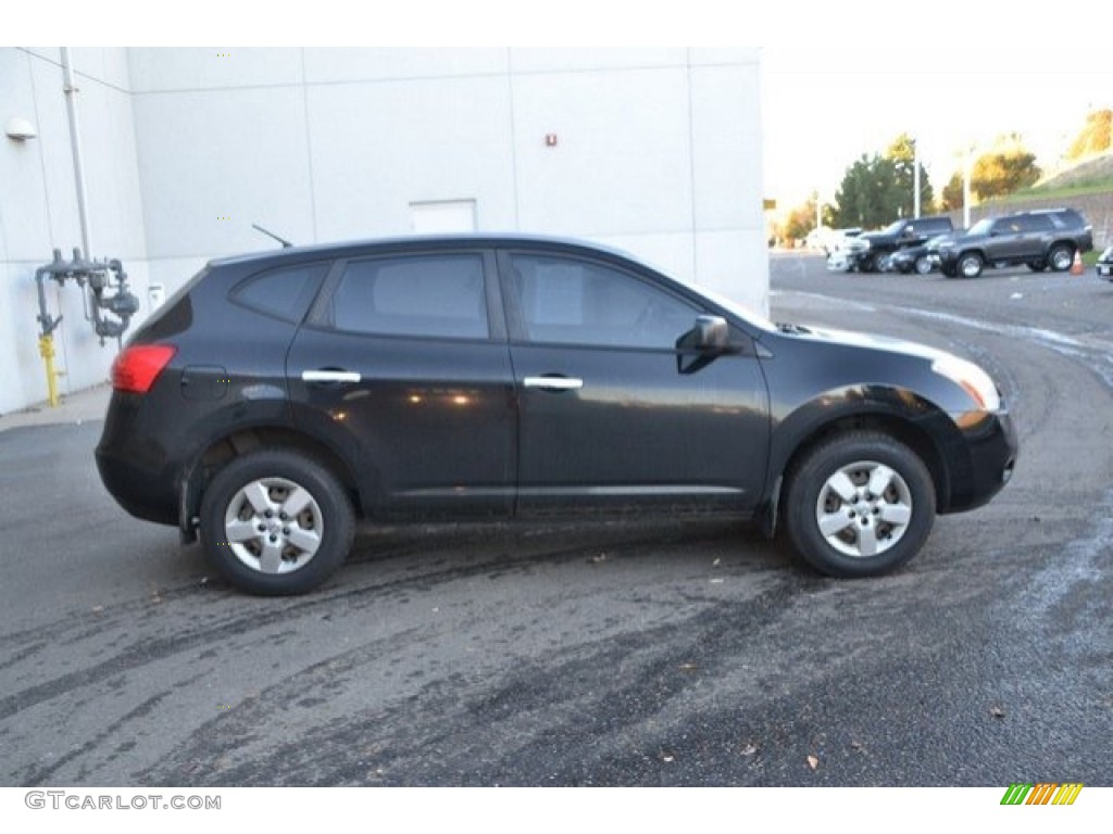 2010 Rogue S AWD - Wicked Black / Black photo #7