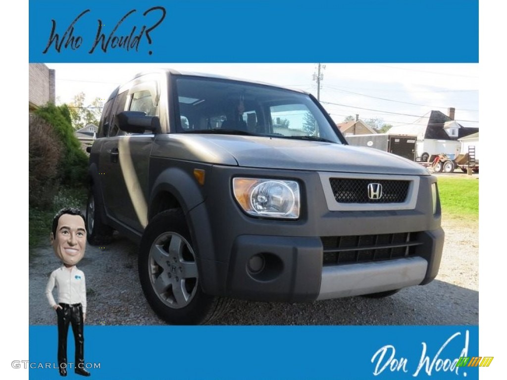 2004 Element EX AWD - Satin Silver Metallic / Black photo #1