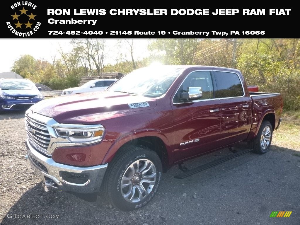 2019 1500 Long Horn Crew Cab 4x4 - Delmonico Red Pearl / Mountain Brown/Light Frost Beige photo #1